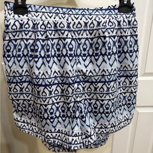 Skies Are Blue High Waist Navy and White Shorts